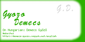 gyozo demecs business card