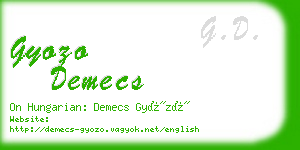 gyozo demecs business card